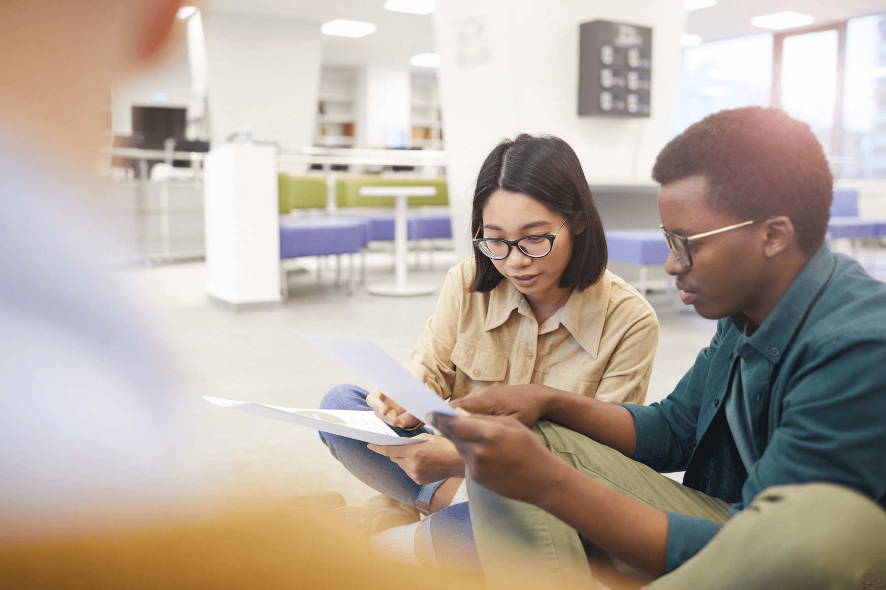 Two young international students preparing for the Australian student visa interview